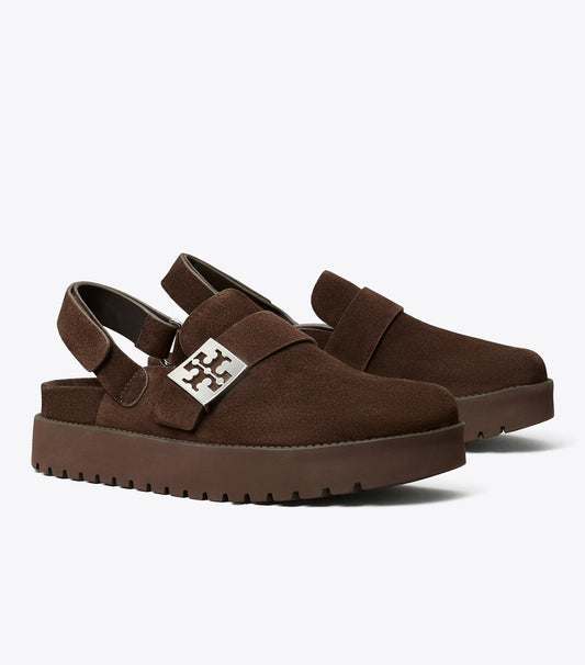 Mellow Sport Mule - Dark Cocoa / Silver | Tory Burch Trusted