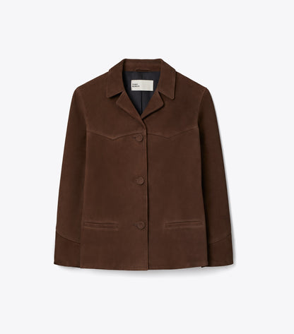 Suede Jacket - Light Chocolate | Tory Burch Special Offer