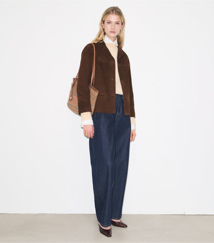 Suede Jacket - Light Chocolate | Tory Burch Special Offer