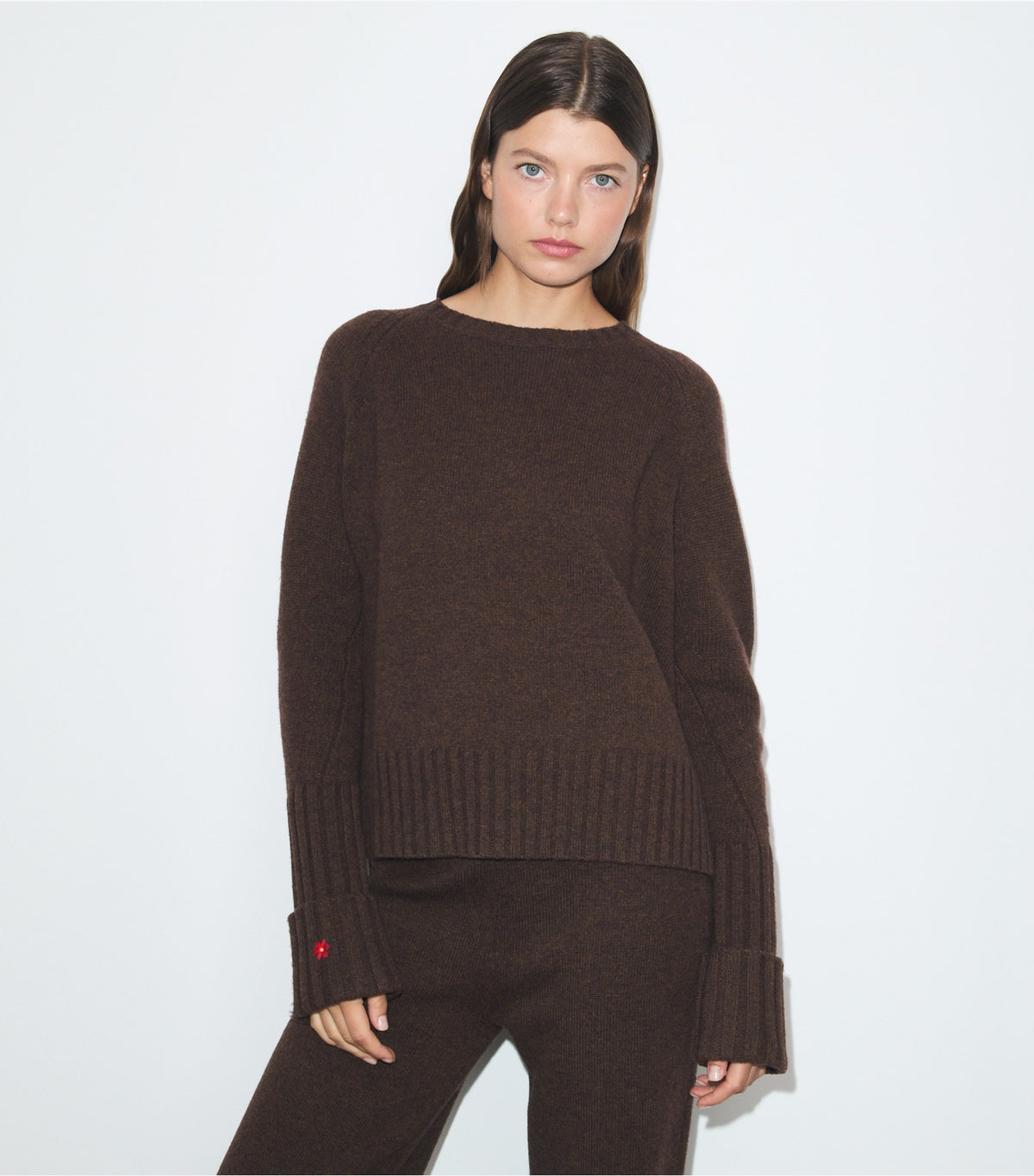 Merino Wool Sweater - Dark Roast | Tory Burch Best Seller