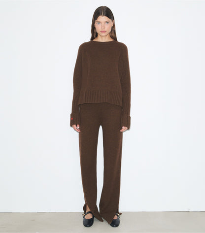 Merino Wool Sweater - Dark Roast | Tory Burch Best Seller