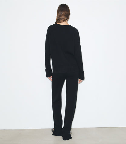 Wool Sweater Pant - Black | Tory Burch Customer Favorite