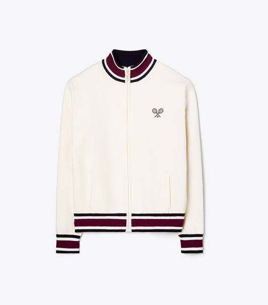 Tech Knit Tennis Jacket - Snow White | Tory Burch New