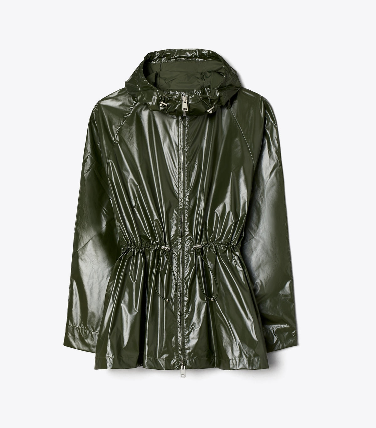 Nylon Cinched Jacket - Olive Green | Tory Burch Quality