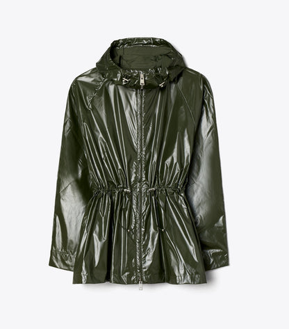 Nylon Cinched Jacket - Olive Green | Tory Burch Quality