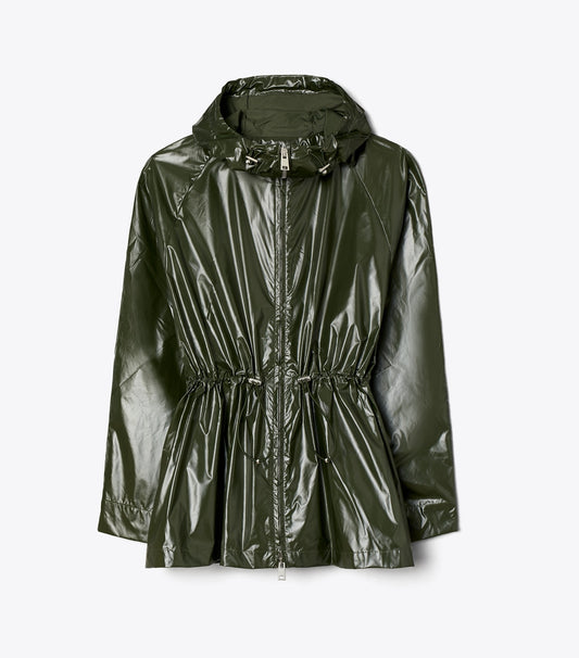 Nylon Cinched Jacket - Olive Green | Tory Burch Quality