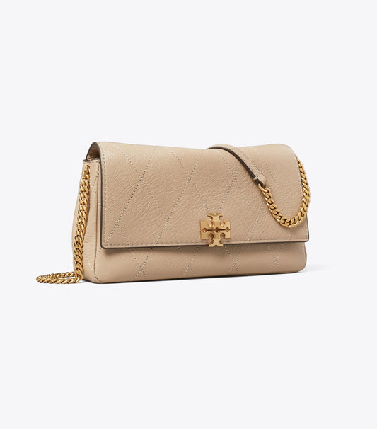 Charlie Quilted Chain Crossbody - Soft Cement | Tory Burch Classic