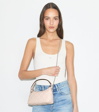 Fleming Distressed Pochette - Soft Pink | Tory Burch Value
