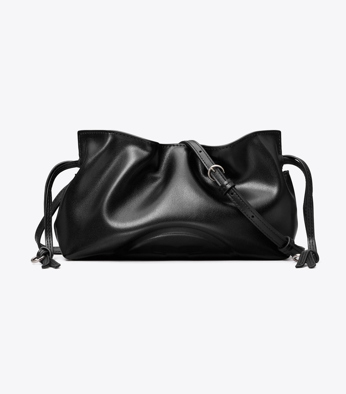 Ella Recycled Drawstring Pouch - Black | Tory Burch Signature