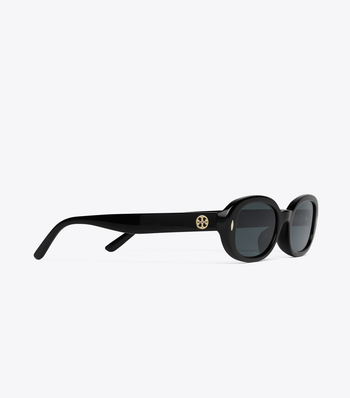 Miller Oval Sunglasses - Black/Dark Grey | Tory Burch Exclusive