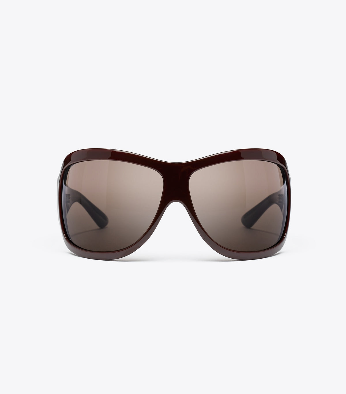 Runway Wrap Sunglasses - Red/Brown/Brown | Tory Burch Smart Buy