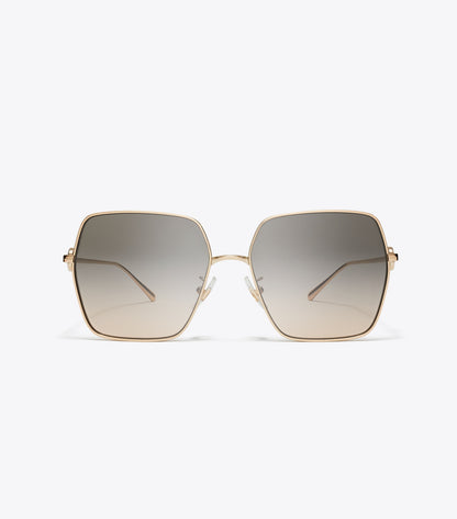 Miller Oversized Square Sunglasses - Light Rose Gold/Light Brown Gradient | Tory Burch Top Pick