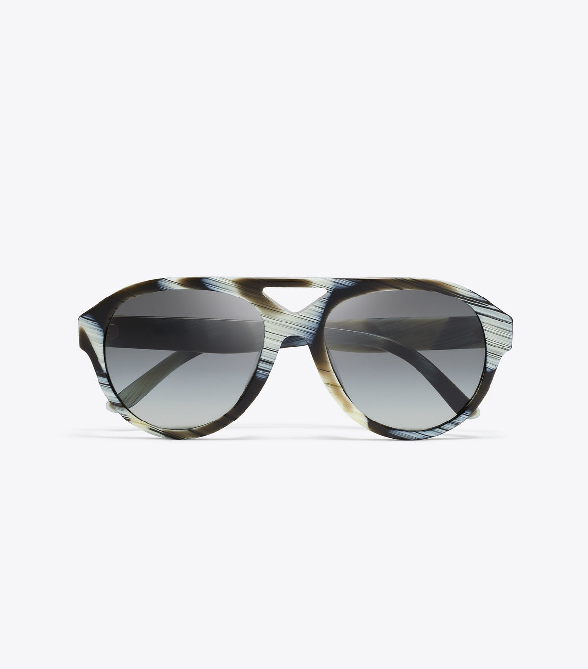 Miller Pilot Sunglasses - Ivory Brown Horn/Light Gray Gradient | Tory Burch Essential