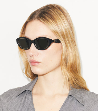 Kira Cat-Eye Sunglasses - Black/Dark Gray | Tory Burch Recommended