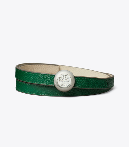 Romy Reversible Belt - Dark Kale / Light Stone / Silver | Tory Burch Best Price