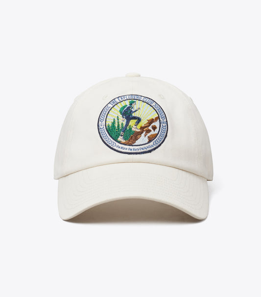 The Explorers Club Baseball Cap - Ivory Pearl | Tory Burch Smart Buy