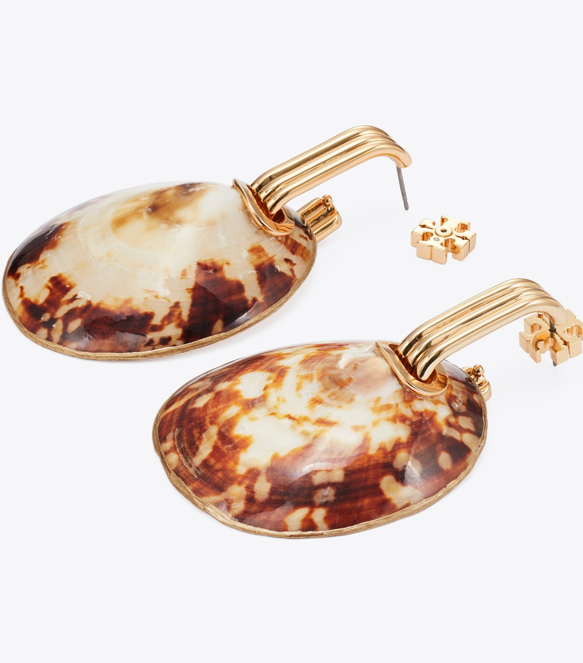 Runway Shell Drop Earrings - Light Brass | Tory Burch Best Seller