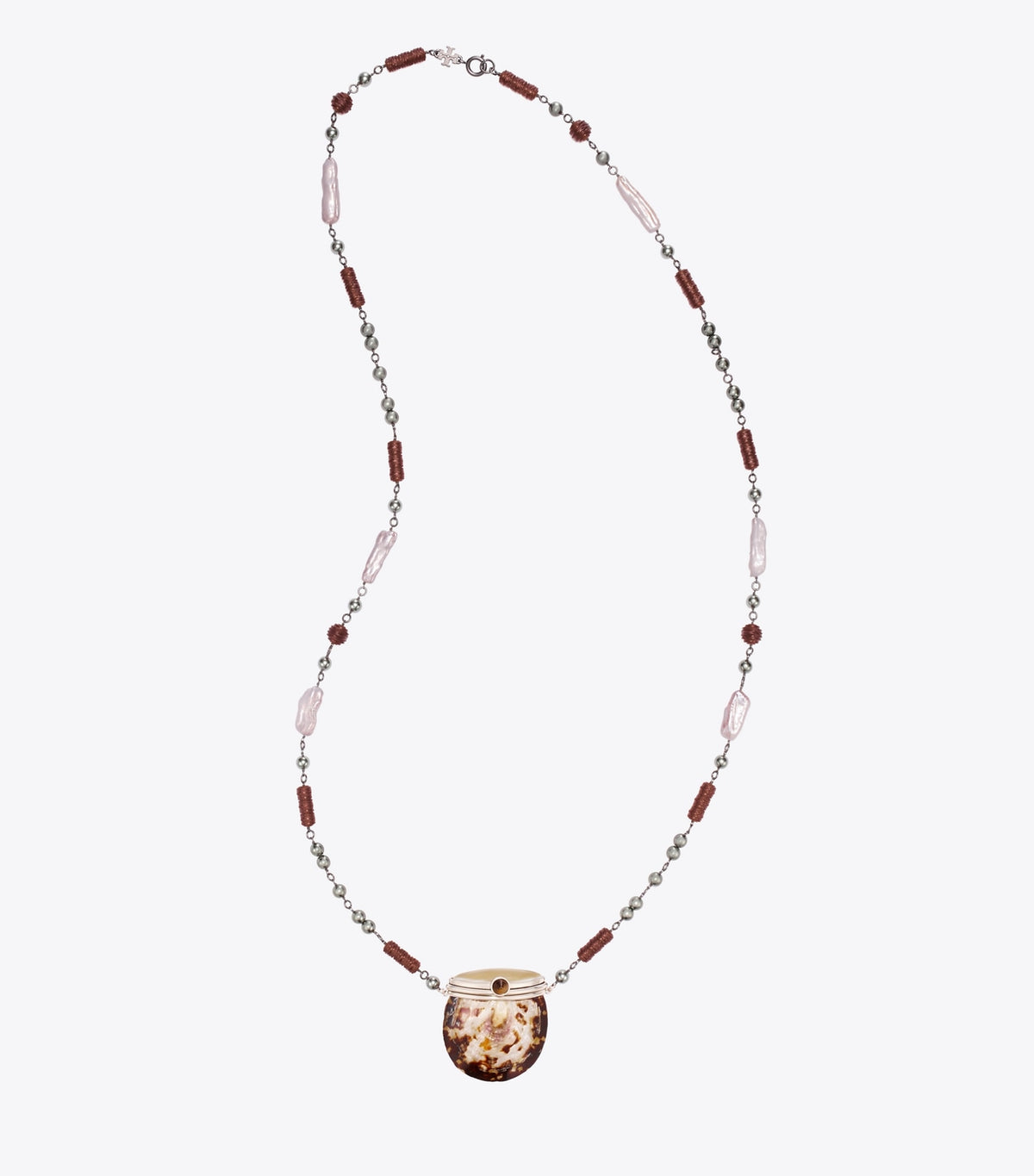 Runway Shell Necklace - Tory Silver | Tory Burch Best Seller
