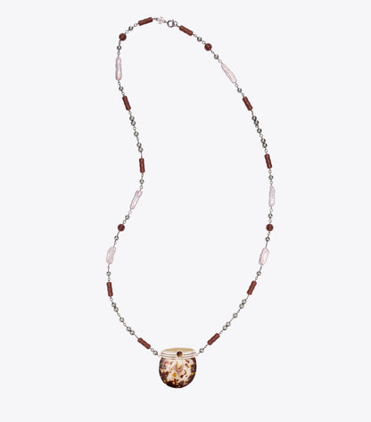 Runway Shell Necklace - Tory Silver | Tory Burch Best Seller