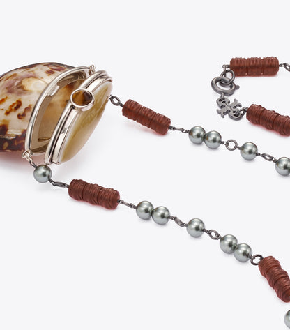 Runway Shell Necklace - Tory Silver | Tory Burch Best Seller