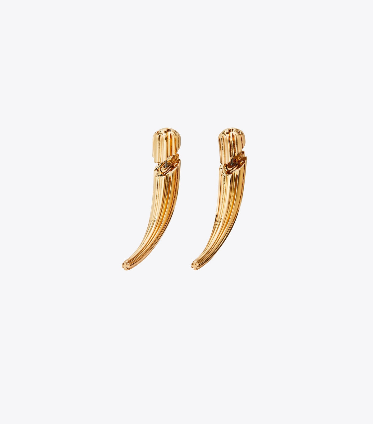 Pierced Front-Back Earrings - Light Brass | Tory Burch Everyday