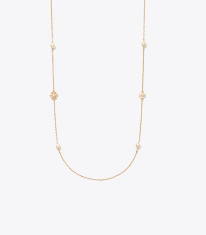 Moondance Long Flower Necklace - Tory Gold / Cream | Tory Burch Best Seller