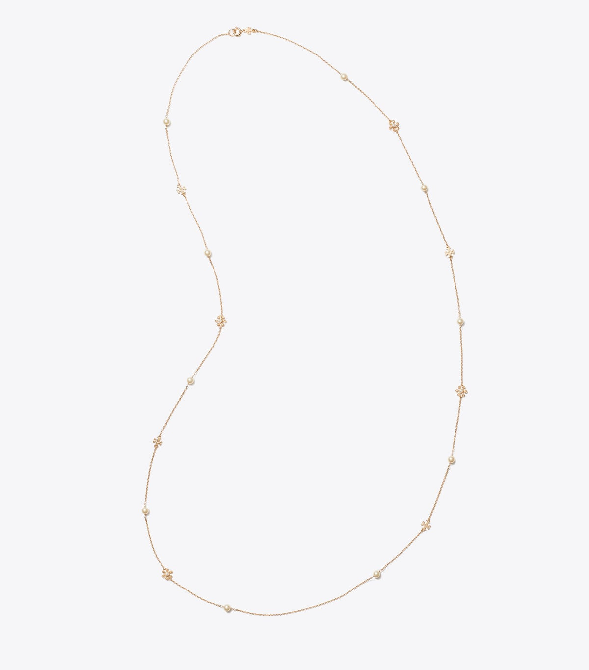 Moondance Long Flower Necklace - Tory Gold / Cream | Tory Burch Best Seller