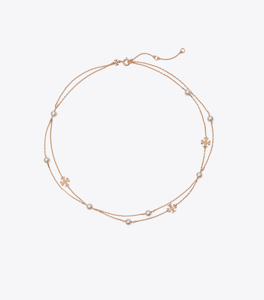 Moondance Layered Pearl Necklace - Tory Gold / Cream | Tory Burch New