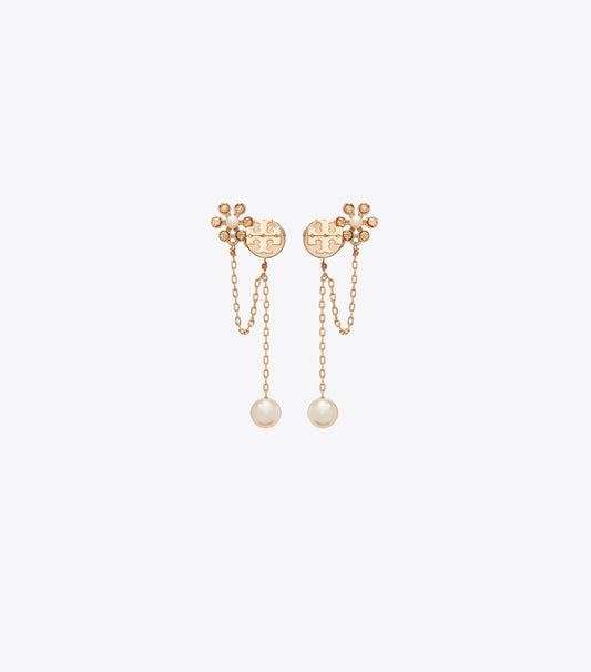 Moondance Pearl Chain Earrings - Tory Gold / Cream | Tory Burch Trusted