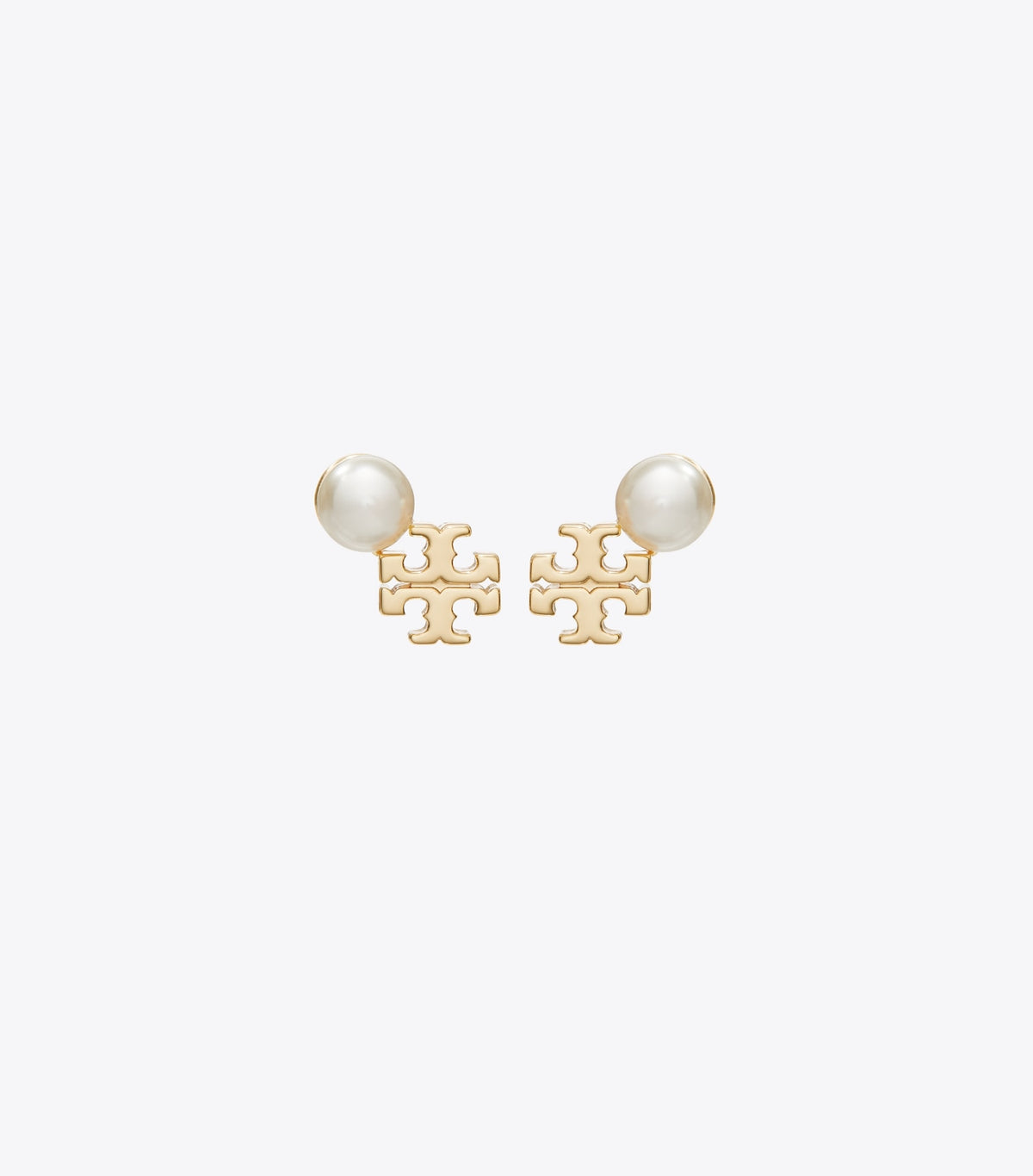 Moondance Logo and Pearl Stud Earrings - Tory Gold / Pearl | Tory Burch Signature