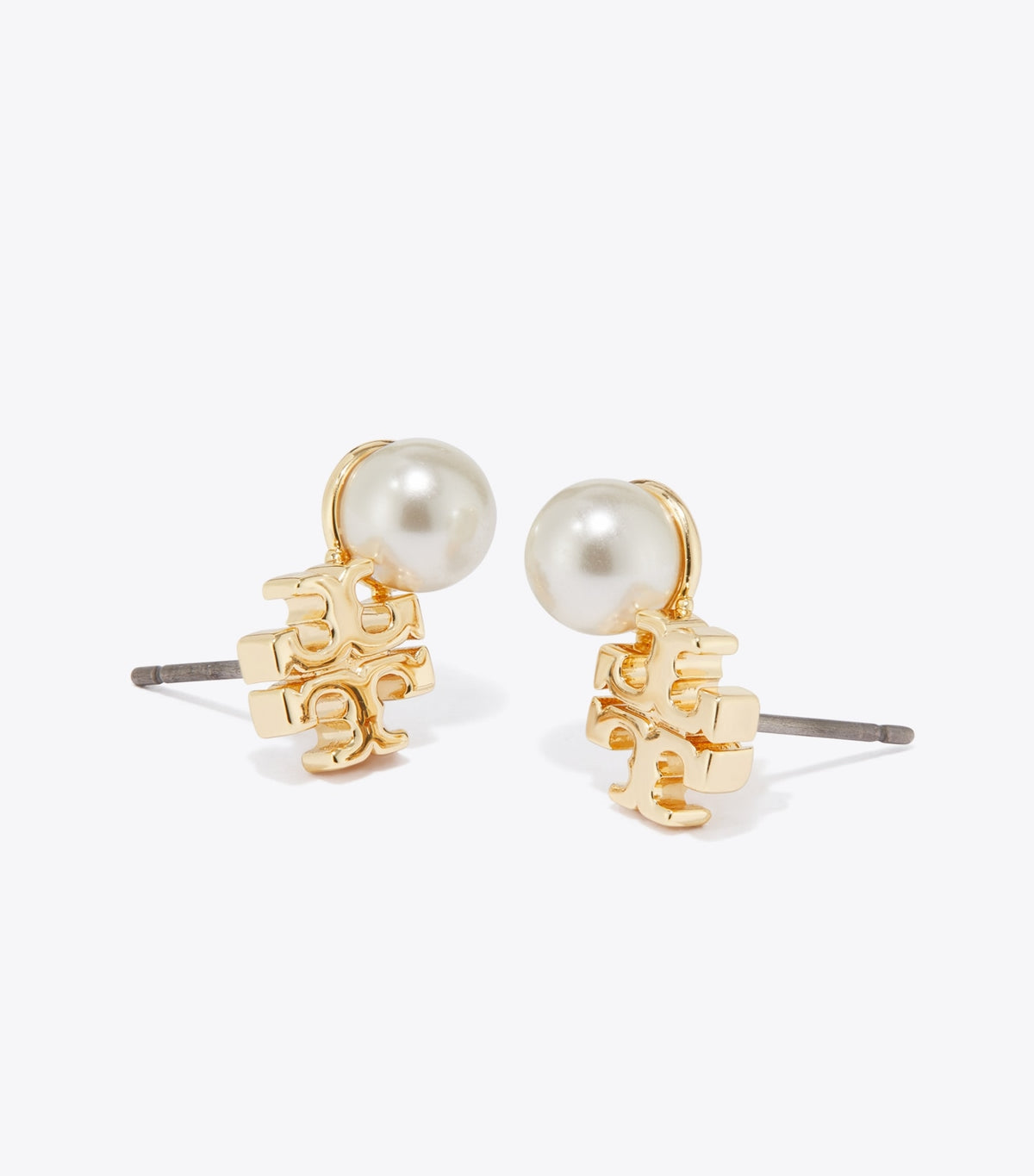 Moondance Logo and Pearl Stud Earrings - Tory Gold / Pearl | Tory Burch Signature