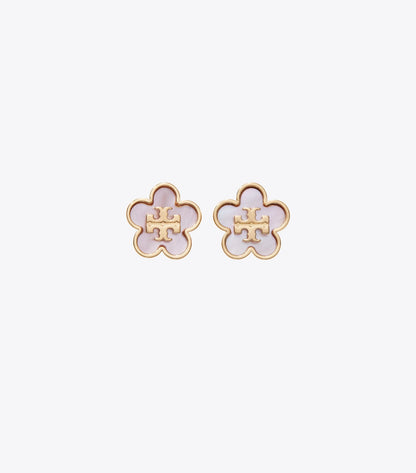 Forget Me Not Stud Earrings - Tory Gold / Pink | Tory Burch Premium