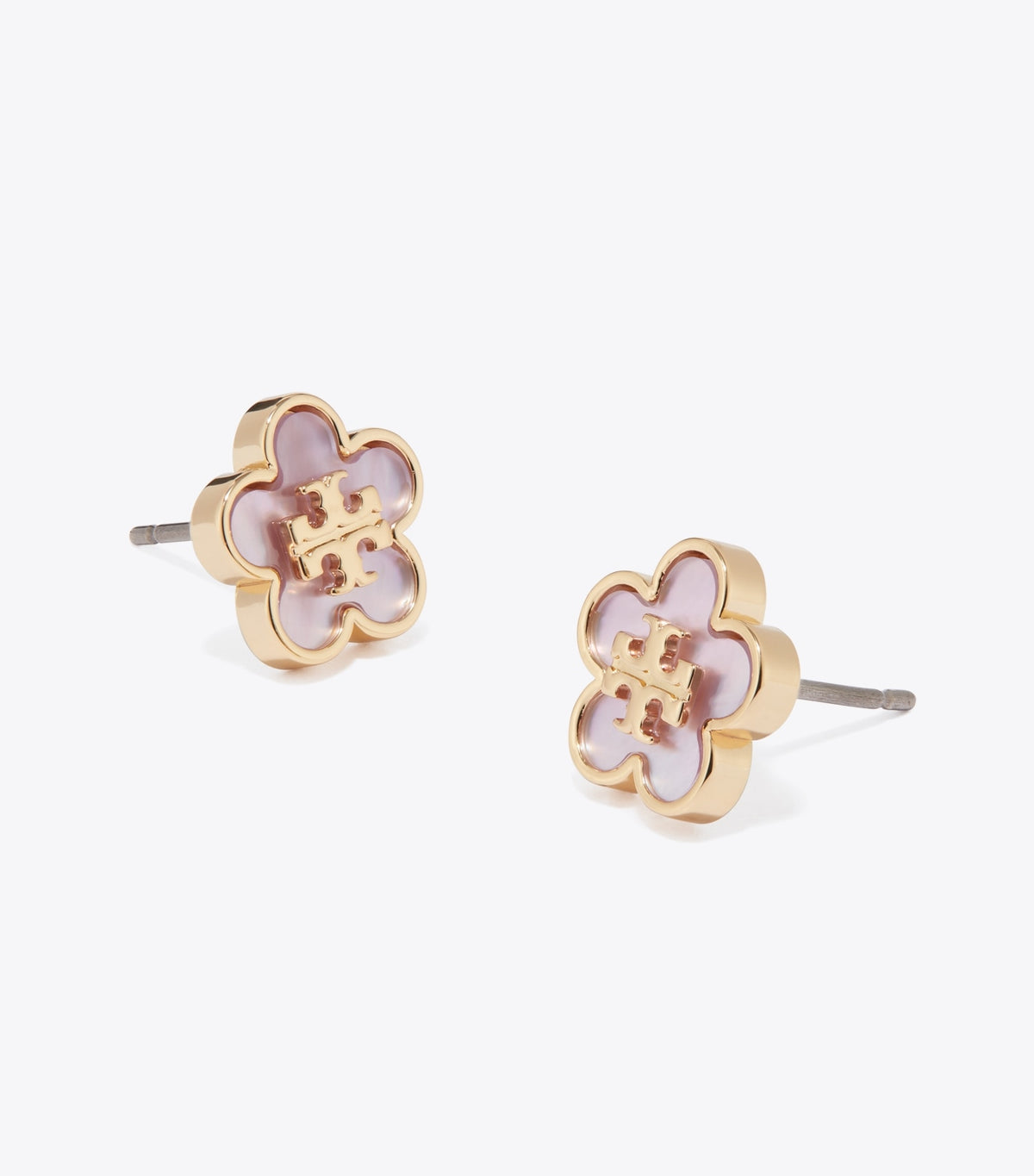 Forget Me Not Stud Earrings - Tory Gold / Pink | Tory Burch Premium