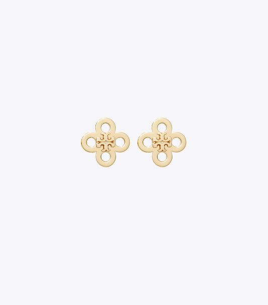 Forget Me Not Clover Stud Earring - Tory Gold | Tory Burch Sale