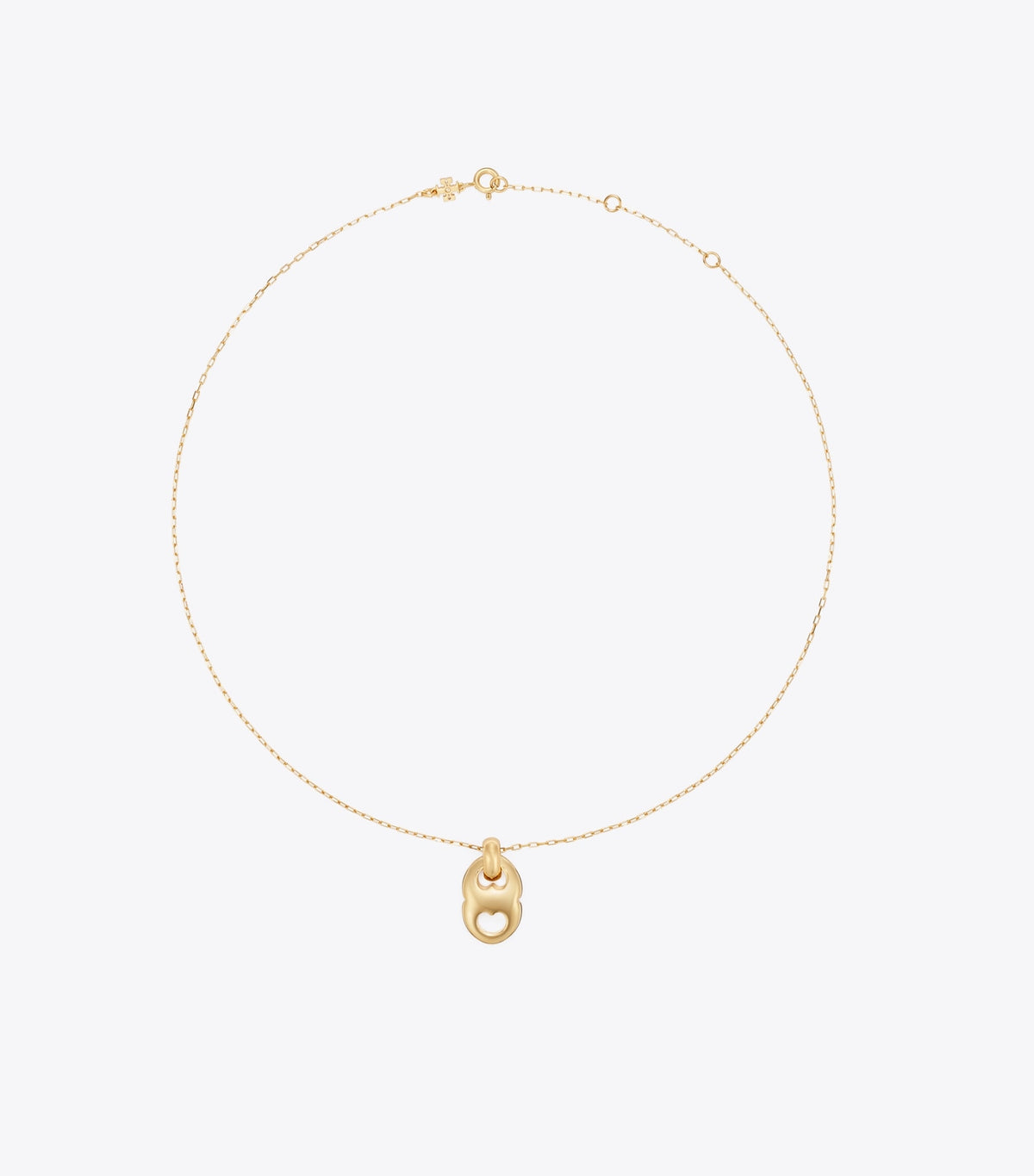 Gemini Link Pendant Necklace - Light Brass | Tory Burch Popular
