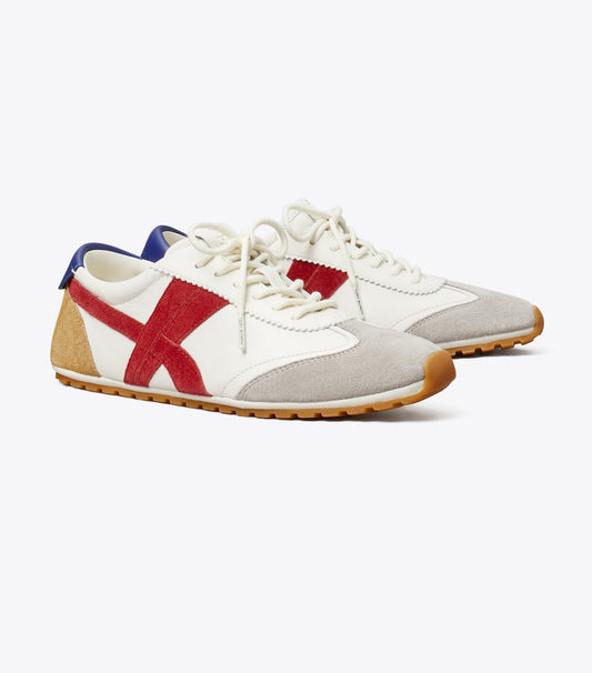 Hank Field Sneaker - Cream / Tory Red / Gray | Tory Burch Customer Favorite