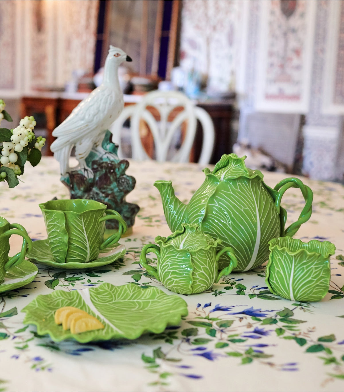 Lettuce Ware Cup & Saucer, Set of 2 - Green | Tory Burch Recommended