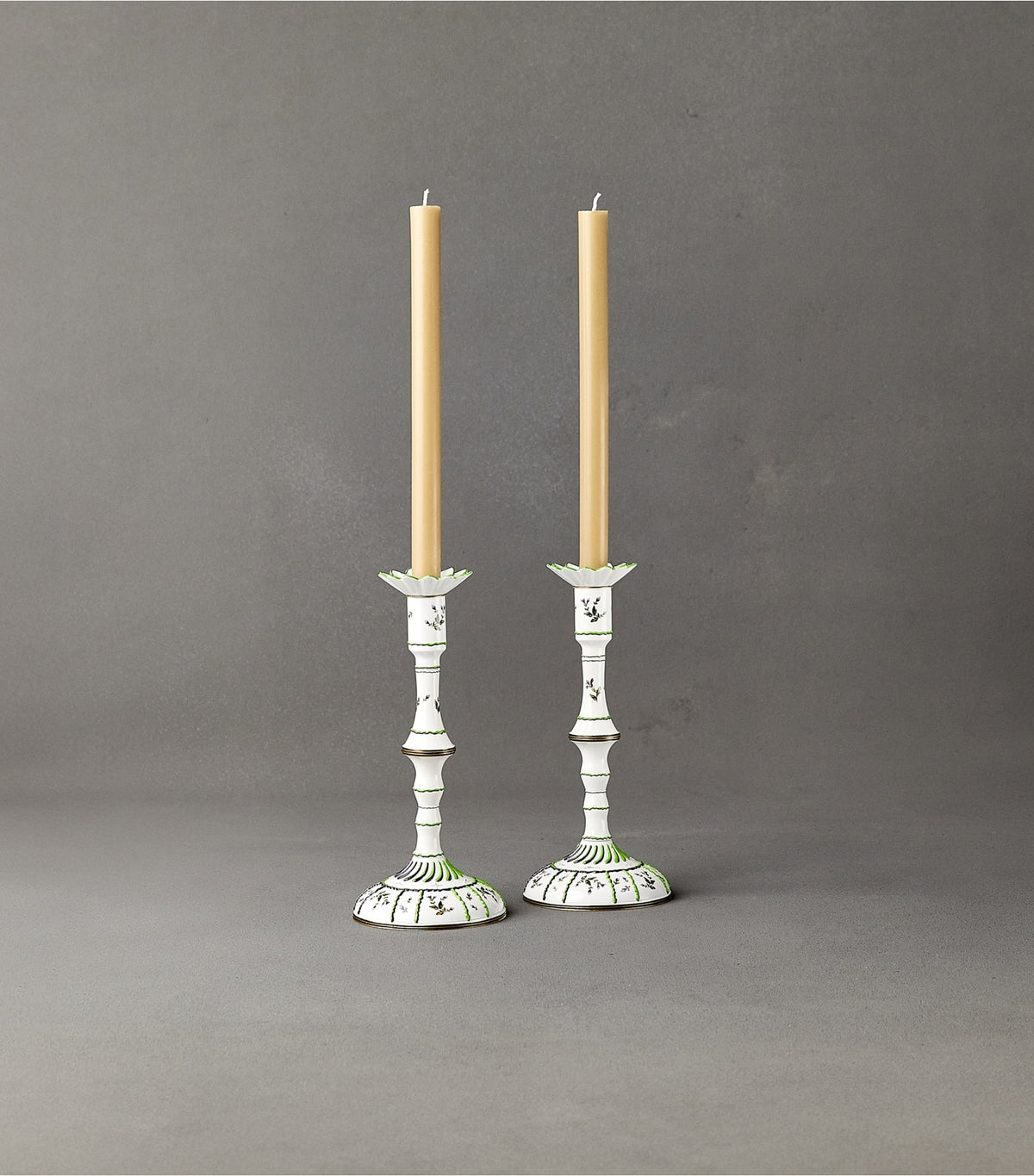 Jolie Fleur Candlesticks, Set Of 2 - New Ivory | Tory Burch Hot Sale