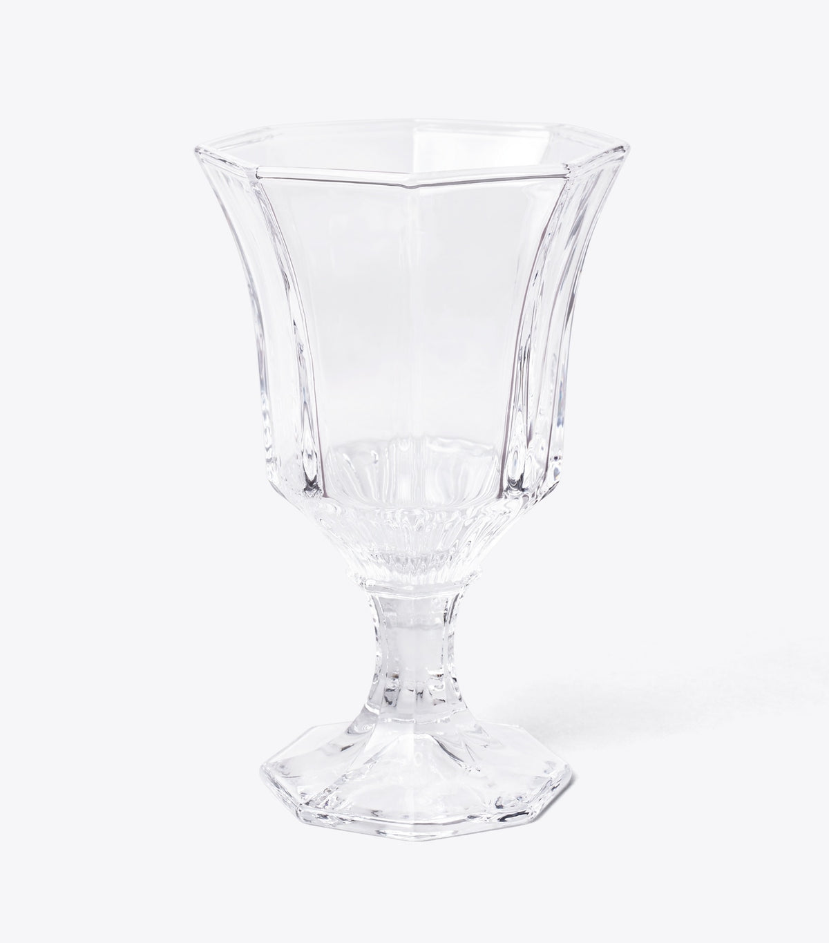 Pressed-Glass Wine Glass, Set of 4 - Clear | Tory Burch Quality
