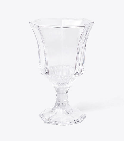 Pressed-Glass Wine Glass, Set of 4 - Clear | Tory Burch Quality