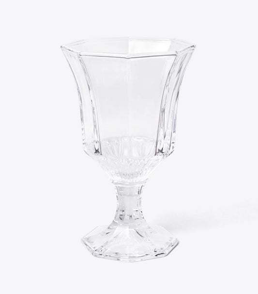 Pressed-Glass Wine Glass, Set of 4 - Clear | Tory Burch Quality