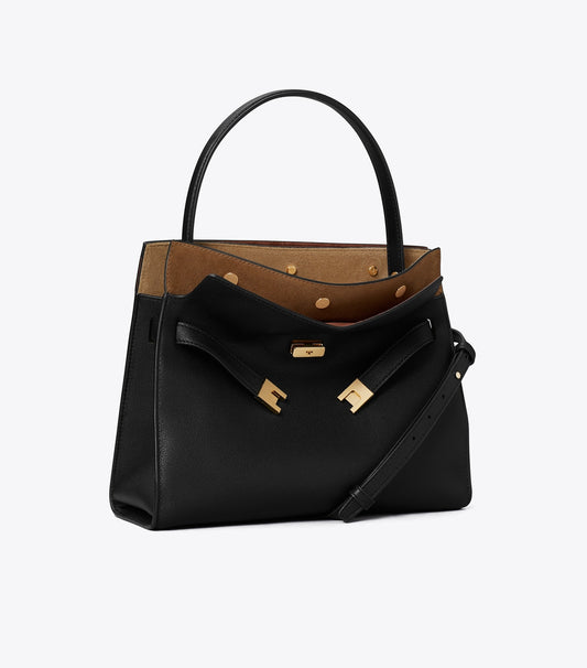 Small Lee Radziwill Double Bag - Black | Tory Burch Hot Sale