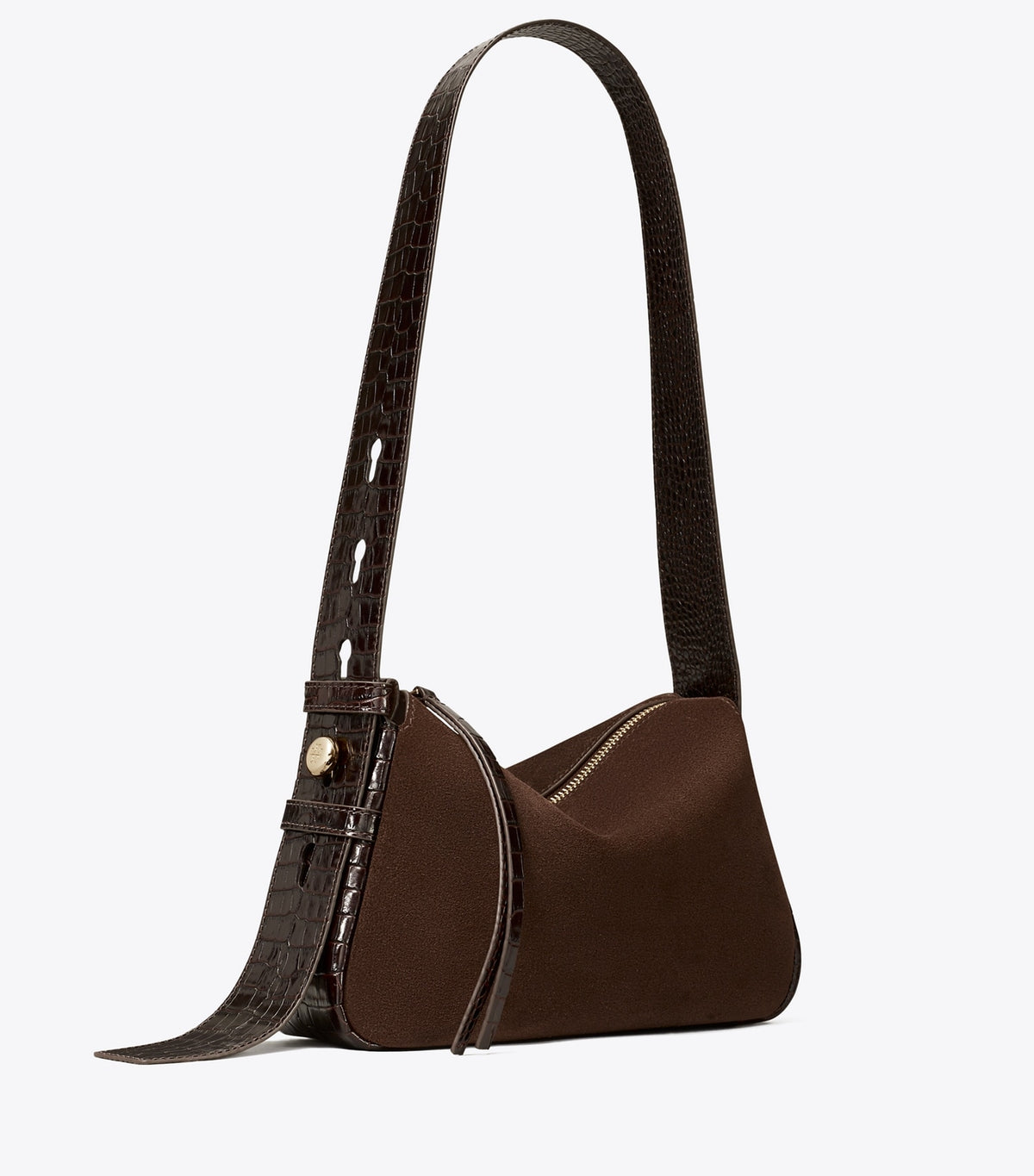 Small Romy Suede Shoulder Bag - Dark Cocoa | Tory Burch Popular