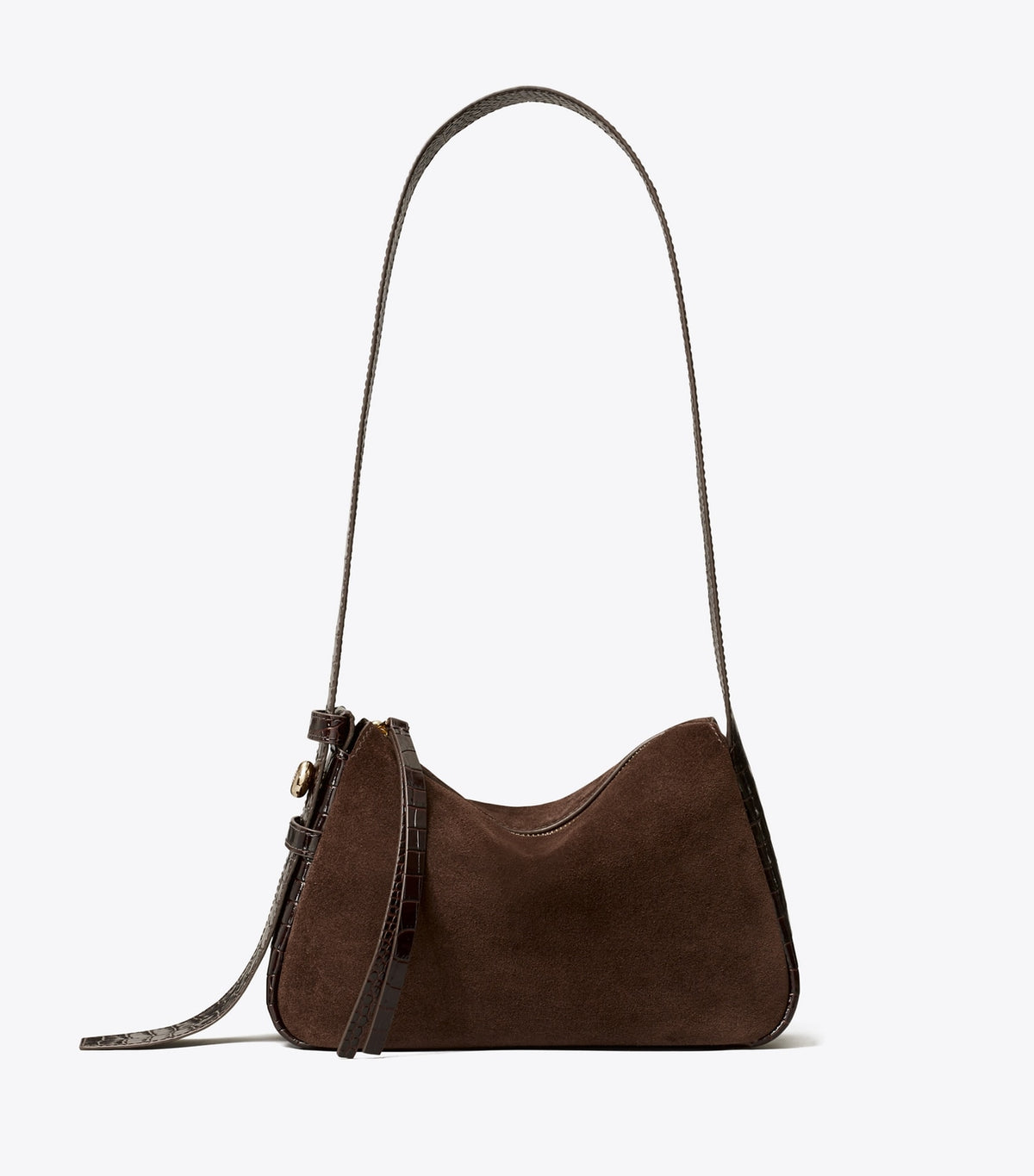 Small Romy Suede Shoulder Bag - Dark Cocoa | Tory Burch Popular