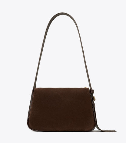 Small Romy Suede Shoulder Bag - Dark Cocoa | Tory Burch Popular