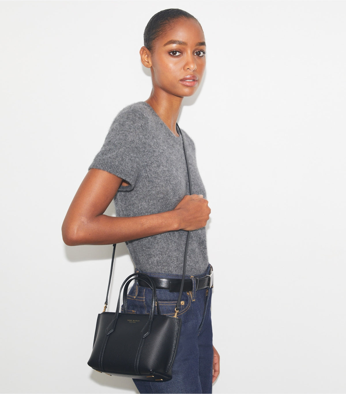 Mini Perry Tote - Black | Tory Burch Premium