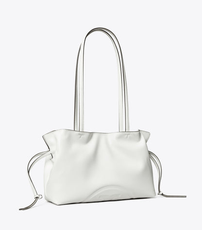 Small Ella natuura™ Drawstring Tote - Bianco | Tory Burch Classic
