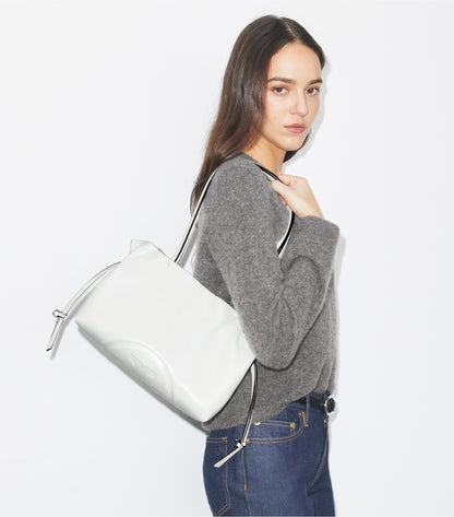 Small Ella natuura™ Drawstring Tote - Bianco | Tory Burch Classic