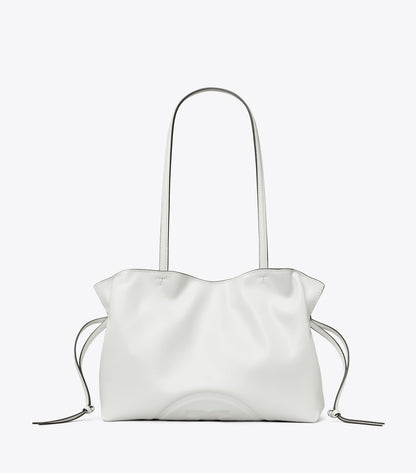 Small Ella natuura™ Drawstring Tote - Bianco | Tory Burch Classic