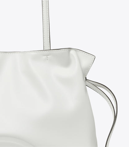 Small Ella natuura™ Drawstring Tote - Bianco | Tory Burch Classic